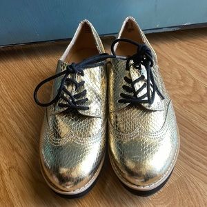 Snake Print Oxford Loafers